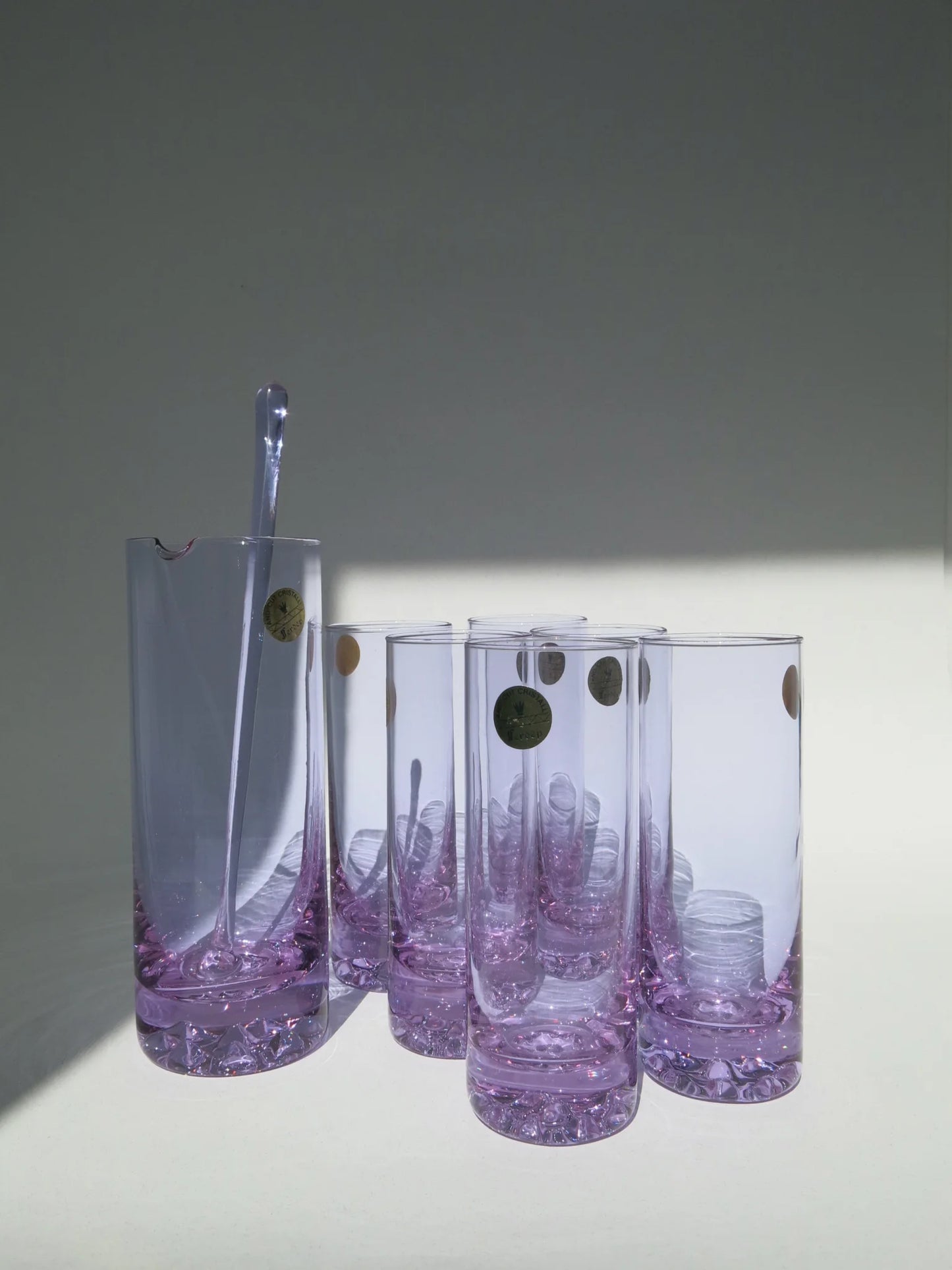 Set bicchieri e mixer cocktail Alessandrite – dettaglio etichetta Ferdep