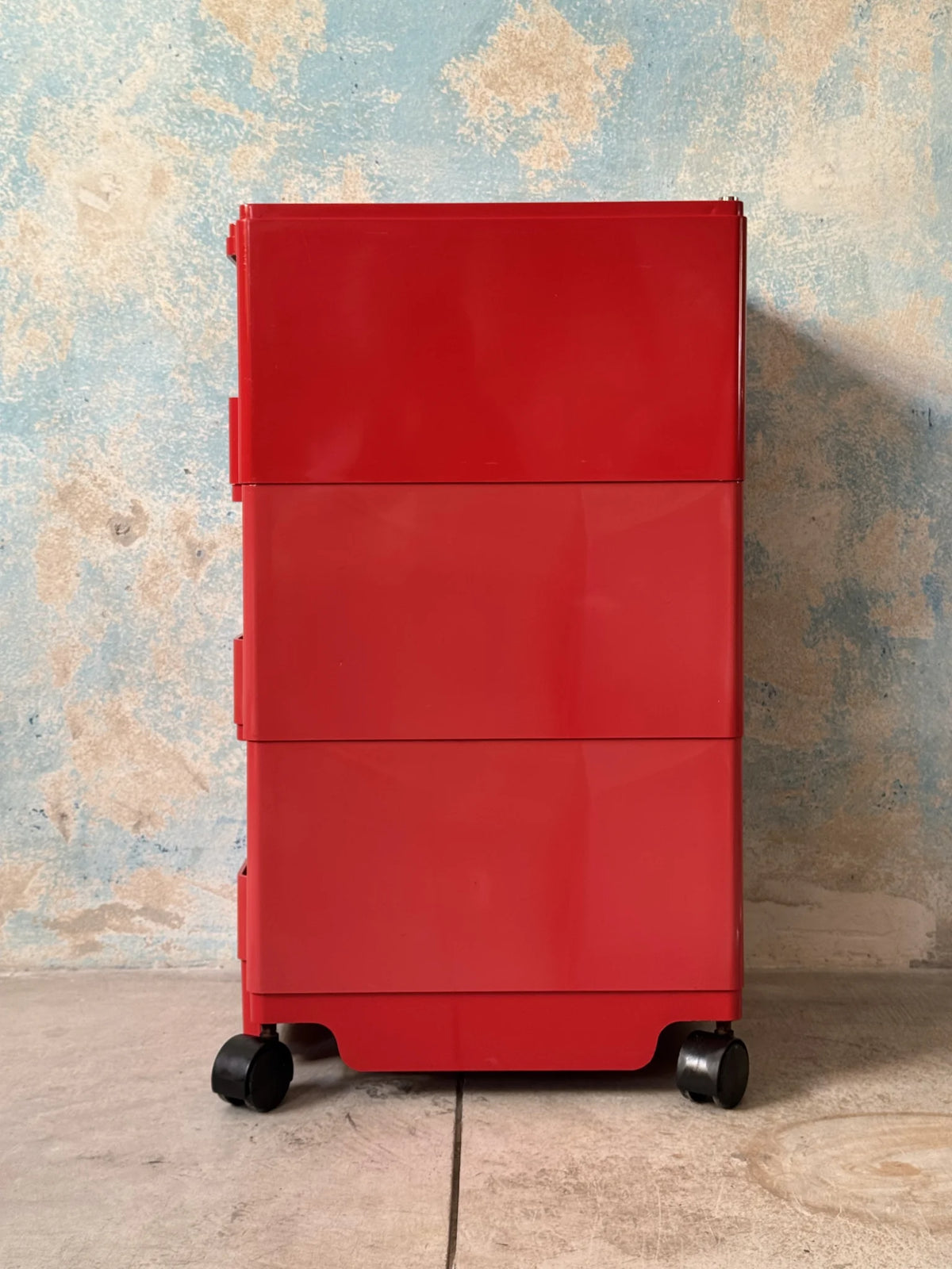 Carrello plastica rosso mod. Boby design Joe Colombo – Bieffeplast anni '70 - '80