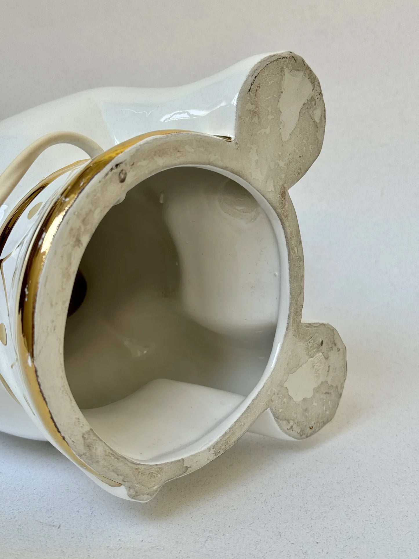 Lampada in ceramica bianca a forma di elefante – retro base stampo in ceramica