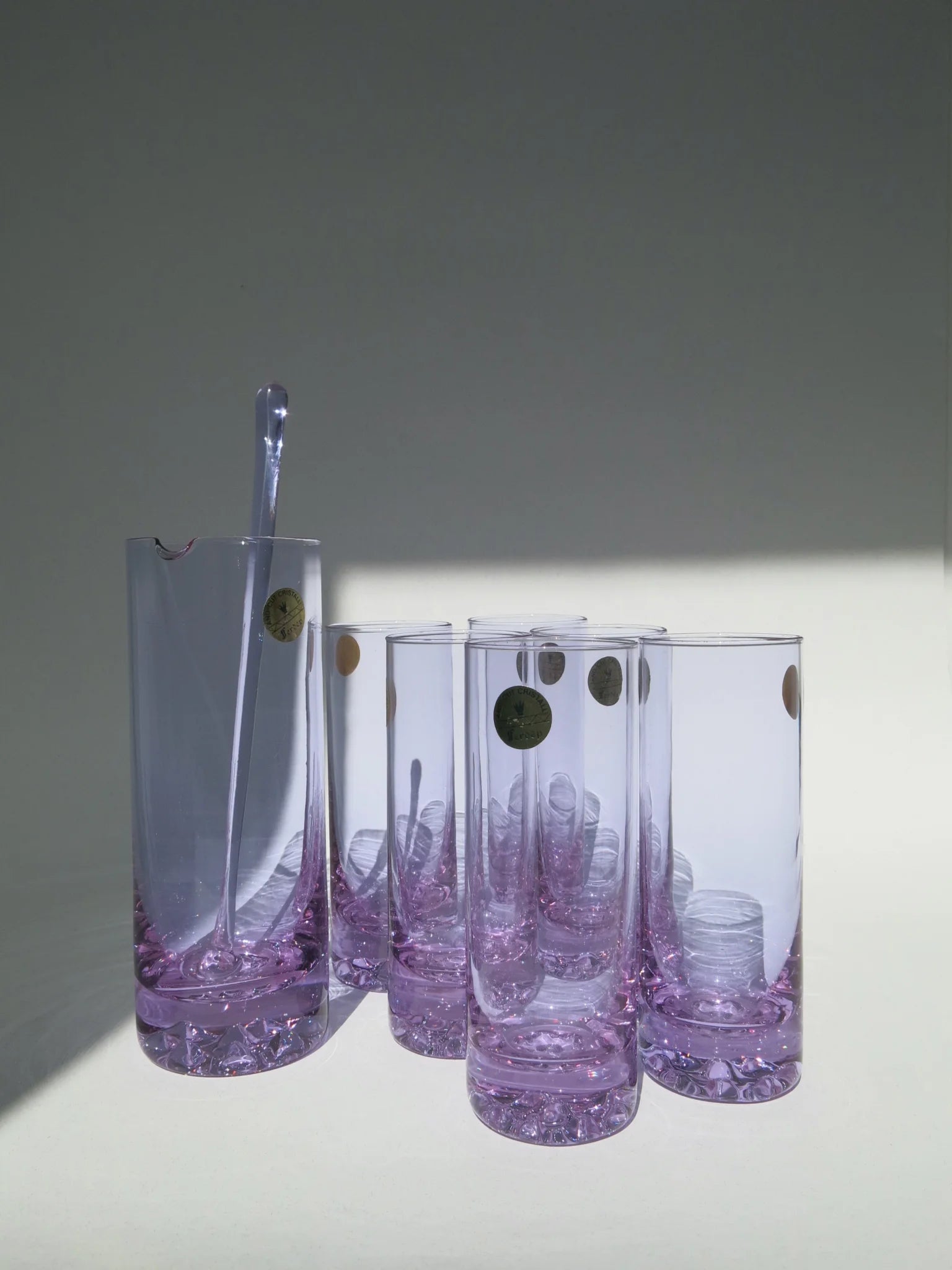 Set bicchieri e mixer cocktail Alessandrite – dettaglio etichetta Ferdep