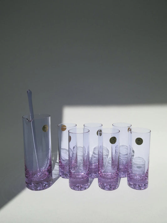 Set bicchieri e mixer cocktail Alessandrite – vista frontale completa