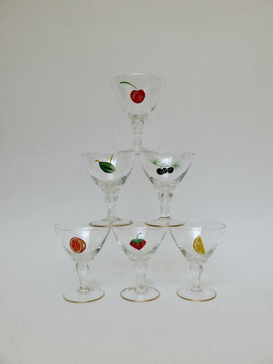 Set bicchieri da liquore Tutti Frutti – vista dall'alto bicchieri a piramide