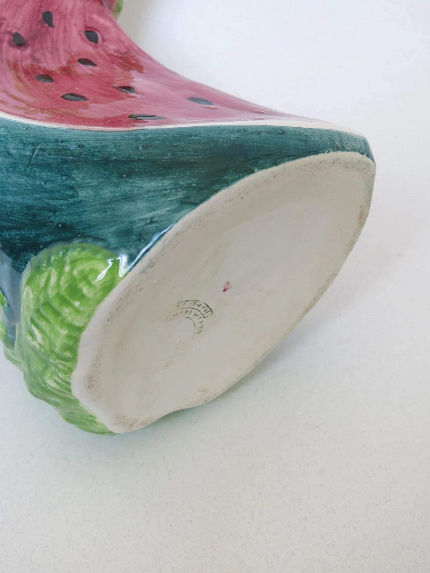 Brocca ceramica a forma di anguria – base con marchio Hand Painted