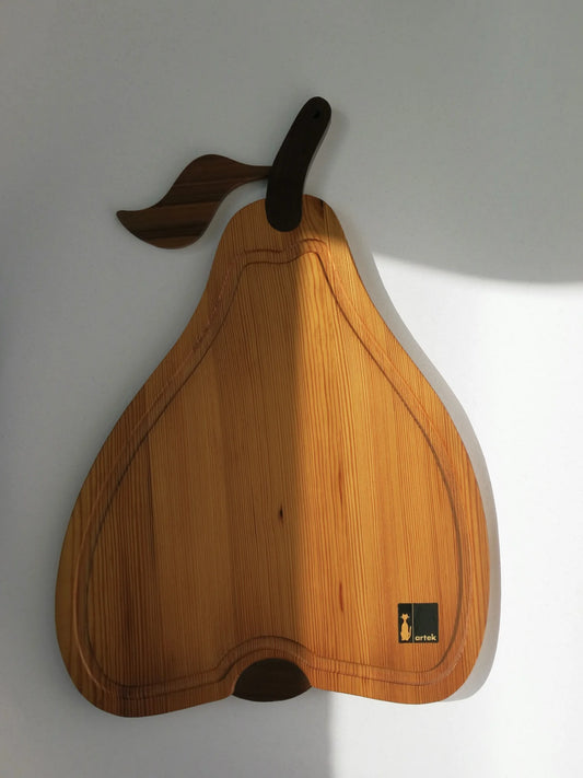 Vassoio in legno a forma di pera Artek Made in Italy – sagoma vista per intero frontalmente